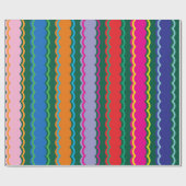 はっきりしたカラフル型ストライプ型 ラッピングペーパー (フラット)