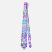 はっきりしたカラフル折衷的Groovy Boho Hippie Mandala ネクタイ (正面)