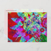 はっきりしたカラフル抽象芸術のコラージュ ポストカード (正面/裏面)
