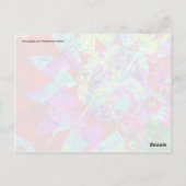 はっきりしたカラフル抽象芸術のコラージュ ポストカード (裏面)