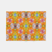 はっきりしたカラフル抽象芸術 フリースブランケット (正面(横))