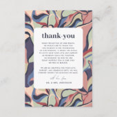 はっきりしたカラフル抽象芸術Maximalist結婚 Photo's サンキューカード (正面)