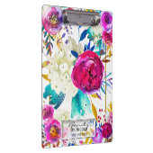 はっきりしたカラフル明モダンフローラパーソナライズされた クリップボード (右)