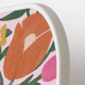 はっきりしたカラフル春花模様名 ピックルボールラケット (左詳細)