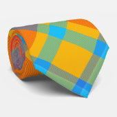 はっきりしたカラフル格子模様 ネクタイ (ロール)
