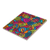 はっきりしたカラフル渦巻形のデザインタイル タイル (側面)