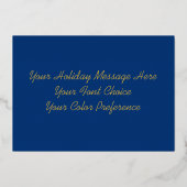 はっきりしたカラフル色彩の鮮やかオーナメントレトロ 箔シーズンカード (裏面)