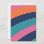 はっきりしたカラフル6歳の誕生日6歳はVibe groovyである 招待状 (裏面)