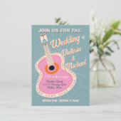 はっきりしたカラフルCowboy Western Guitar結婚の 招待状 (スタンド正面)