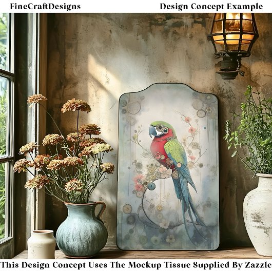 はっきりしたカラフルSteampunk鳥ギアJ7Lデコページ 薄葉紙