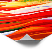 はっきりしたカラーズマウンテンフォレストリバーランドスケープ ポスター (角)