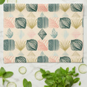 はっきりしたカリブのBoho Buttercream キッチンタオル (折り畳み)