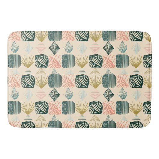 はっきりしたカリブのBoho Buttercream バスマット (正面)
