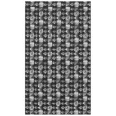 はっきりしたカリブのTribal Mudcloth – 白黒 テーブルクロス (正面)