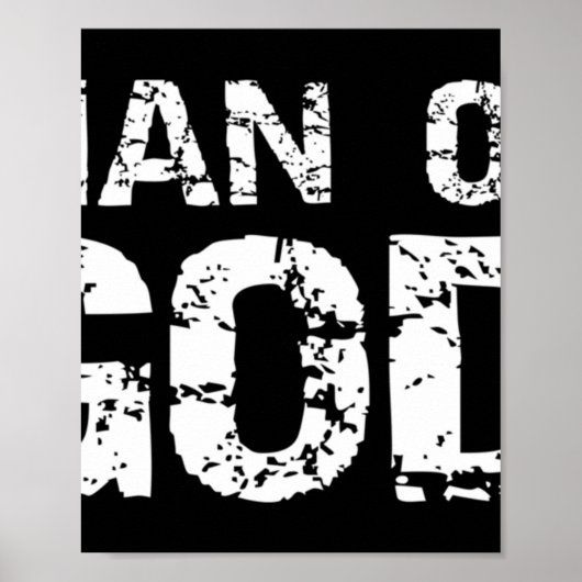 はっきりしたキリスト教引用文男性へ信仰ことわざギフトマン ポスター (正面)