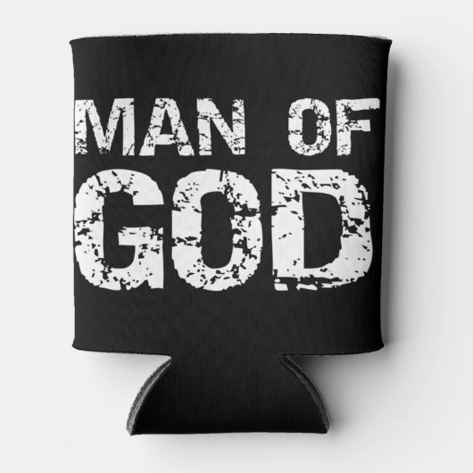 はっきりしたキリスト教引用文男性へ信仰ことわざギフトマン 缶クーラー (正面)