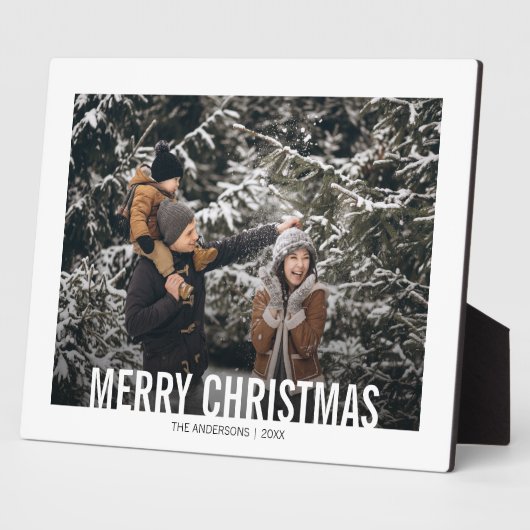 はっきりしたクモダンリスマスホリデー卓上プラーク フォトプラーク (側面)