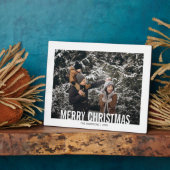 はっきりしたクモダンリスマスホリデー卓上プラーク フォトプラーク (側面)