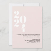 はっきりしたクラシックタイポグラフィ写真卒業 招待状 (裏面)