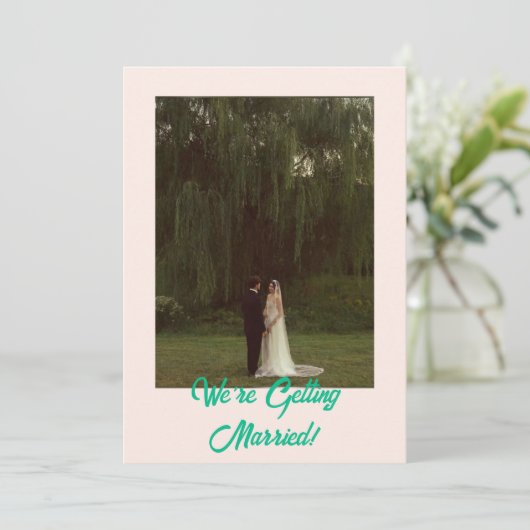 はっきりしたクラシック西シンプルモダン結婚 招待状 (スタンド正面)