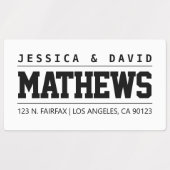 はっきりしたクリエイティブブスタイリッシュラック&ホワイト防水 ラベル (デザイン1)