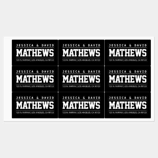 はっきりしたクリエイティブブスタイリッシュラック&ホワイト防水 ラベル (シート)