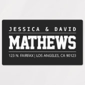 はっきりしたクリエイティブブスタイリッシュラック&ホワイト防水 ラベル (デザイン2)