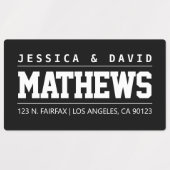 はっきりしたクリエイティブブスタイリッシュラック&ホワイト防水 ラベル (デザイン1)