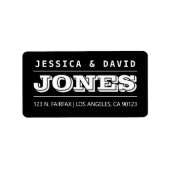 はっきりしたクリエイティブルッキング白黒ラベル ラベル (正面)