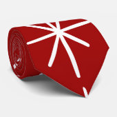はっきりしたクリスマススターモダンミッドセンチュリー赤い雪片 ネクタイ (ロール)