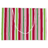 はっきりしたクリスマスストライプ抱き枕 ラージペーパーバッグ (裏面)