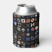 はっきりしたグラフィック、抽象芸術ヴィンテージ図形。 缶クーラー (缶正面)