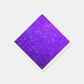 はっきりしたグリッターの背景 – 紫 スタンダードカクテルナプキン (角)