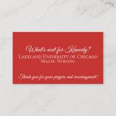 はっきりしたコンテンポラリーモダン任意の色 コーリングカード (裏面)