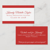 はっきりしたコンテンポラリーモダン任意の色 コーリングカード (正面/裏面)