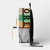 はっきりしたコントラストとジオメトリ プリントバックパック (右)