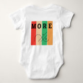 はっきりしたコントラストとジオメトリ ベビーボディスーツ (裏面)