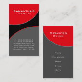 はっきりしたサロンスパ名刺（赤） 名刺 (正面/裏面)