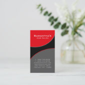 はっきりしたサロンスパ名刺（赤） 名刺 (スタンド正面)