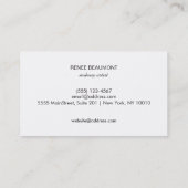 はっきりしたシックモダンシークイン金ゴールドとブラックストライプの 名刺 (裏面)