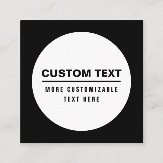 はっきりしたシンプルカスタマイズ可能な文字テンプレート エンクロージャーカード (正面)