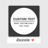 はっきりしたシンプルカスタマイズ可能な文字テンプレート シール (シート)