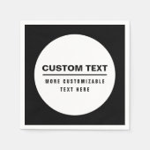 はっきりしたシンプルカスタマイズ可能な文字テンプレート スタンダードカクテルナプキン (正面)