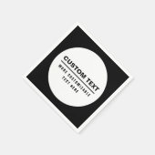 はっきりしたシンプルカスタマイズ可能な文字テンプレート スタンダードカクテルナプキン (角)