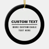 はっきりしたシンプルカスタマイズ可能な文字テンプレート セラミックオーナメント (正面)