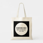 はっきりしたシンプルカスタマイズ可能な文字テンプレート トートバッグ (裏面)
