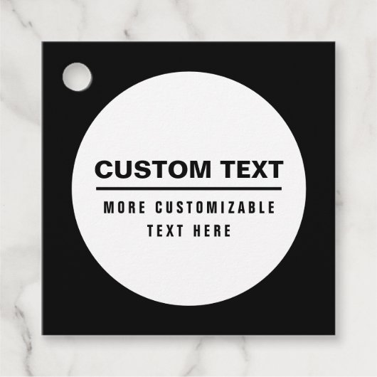 はっきりしたシンプルカスタマイズ可能な文字テンプレート フェイバータグ (正面)