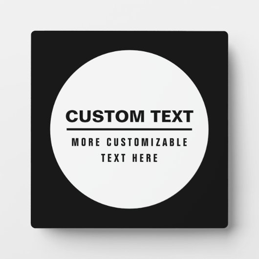 はっきりしたシンプルカスタマイズ可能な文字テンプレート フォトプラーク (正面)