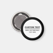 はっきりしたシンプルカスタマイズ可能な文字テンプレート マグネット (正面/裏面)