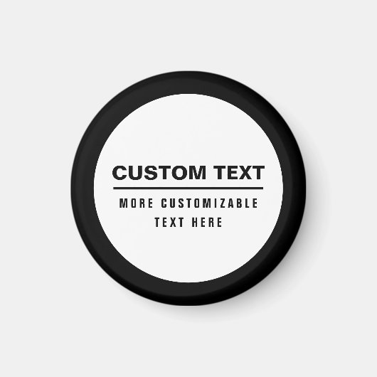 はっきりしたシンプルカスタマイズ可能な文字テンプレート マグネット (正面)